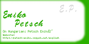 eniko petsch business card